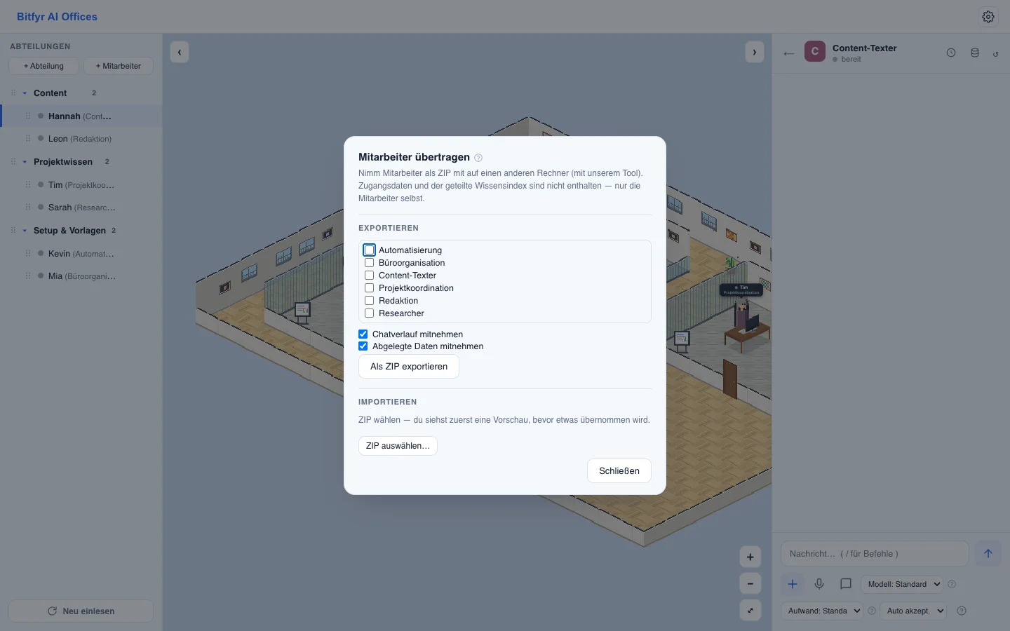 Webdesign- & Digitalagentur: Bewährte Setups mitnehmen — Ansicht in Mihikopoa AI Offices